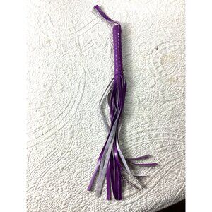 Purple Faux Leather Flogger*Textured Grip Handle*Halloween Adult Costume
